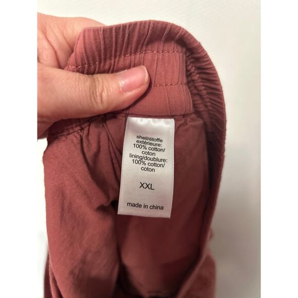 Maurices Red Eyelet Lace Hem Shorts Elastic Waist Pockets Casual Summer XXL - Picture 7 of 11